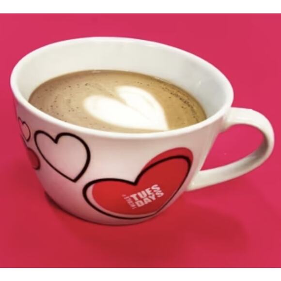 T-Mobile Tuesdays White Mug Valentines Day Hearts Love Coffee Mug /Tea Cup - NIB - Picture 2 of 16